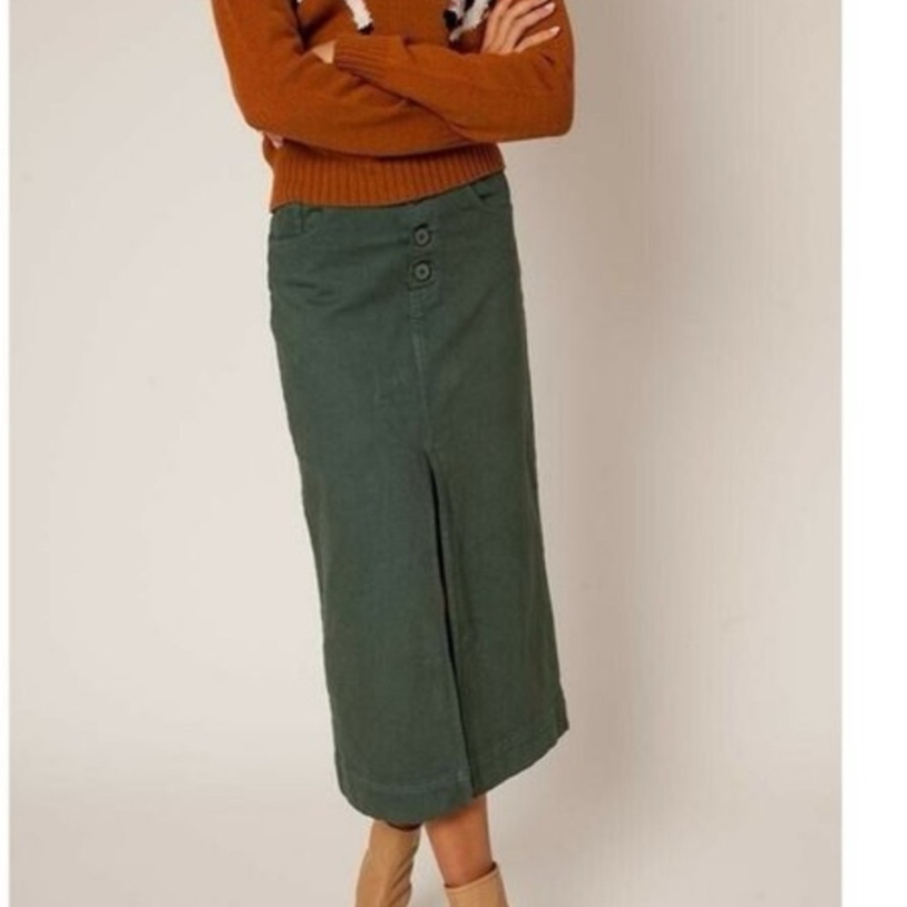 Rachel Antonoff Green Midi Skirt
